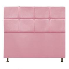 Cabeceira Estofada Damares 160 cm Queen Size Com Botonê Suede Rosa Beb