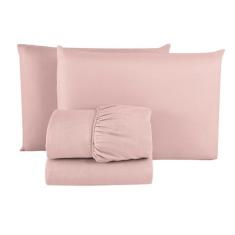 Jogo de Lençol Casal Queen para Cama Box 30CM altura 03 peças com Elás