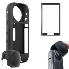 Case Protetora Silicone Para Câmera Insta 360 X4 + Película