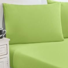 Jogo De Cama Malha Lençol 100% Algodão Gran Moratta 3 Peças King - Verde Pistache