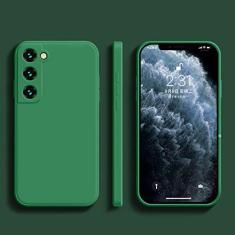 Capa de telefone de silicone líquido para Samsung Galaxy S22 S21 S20 S10 Ultra Plus FE A73 A72 A71 A53 A52 A51 A33 A32 A31 4G 5G Capa, Verde Escuro, Para Galaxy A51 4G