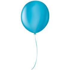 Balão Profissional Premium Uniq 16" 40cm - Azul Topazio - São Roque -