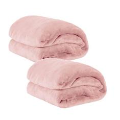 Cobertor Solteiro Manta Microfibra Rosa