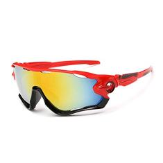 Óculos De Sol Bike Ciclismo Esportivo Proteção Uv Espelhado (Vermelho)