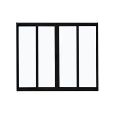 Janela de Alumínio 100x200cm 4 Folhas Fortline Atlântica Preto