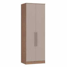 Guarda Roupa Modulado 2 Portas 2 Gavetas 4 Prateleiras Requinte Móveis Castro Macadâmia/Duna Line