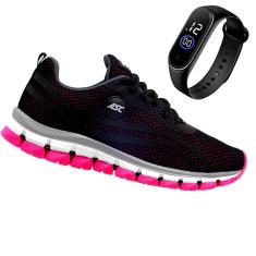 Tênis Esporte Casual Solado Macio e Confortável Cross Treino Academia Passeio - Relógio Led-Unissex