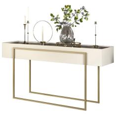 Aparador Para Sala Estar Espelhado Suri Creme Dj Móveis