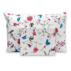 Jogo de lençol solteiro 2 pçs c/ elástico estampado percal 180 fios - 