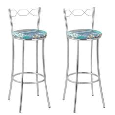 Kit 2 Banquetas Cromadas BC51-A D410 - TRE PARONI