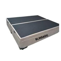 Cama Box Baú Casal Bipartido Blindado Suede Bege