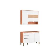 Cozinha Compacta Nápoli Prime 2 Peças (1 Armário + 1 Balcão) C2p04 Castanho - Ronipa