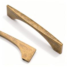 Asidrama Pacote com 10 puxadores de armário de cozinha de latão antigo de 96 mm, puxadores de armário de cozinha para puxadores de gaveta de armário