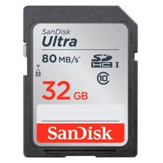 Cartão De Memória Sd 32gb Sandisk Ultra Classe 10 80mbs