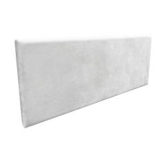 Cabeceira Painel Clean Cama Box Solteiro 90cm Suede Cinza