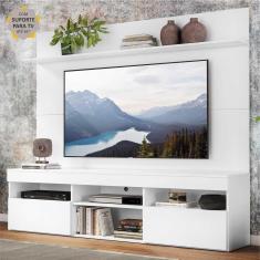 Rack com Painel e Suporte TV 65&quot; com Prateleira Madri Multimóveis