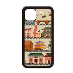 Capa tradicional japonesa com mapa em formato de terra para iPhone 12 Pro Max para Apple Mini Mobile Case Shell