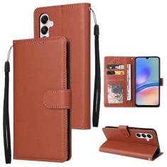 Capa carteira para Samsung Galaxy A05s, 3 compartimentos para cartão e 1 compartimento para dinheiro com suporte, capa protetora clássica de couro magnético flip para Galaxy A05s de 6,7 polegadas 2023