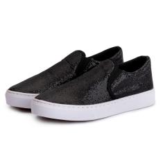 Tênis Slip On Casual Feminino Com Texturas Modernas Dia a Dia-Feminino