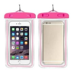 Capa Bolsa Celular A Prova D'água Proteção Mergulhos Rosa - OEM