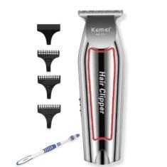 Maquina de Cortar Cabelo KEMEI Antirruídos Recarregável, Bivolt