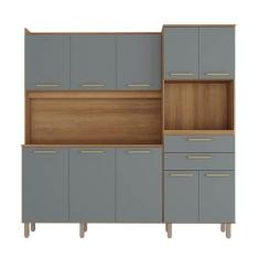 Cozinha Compacta 10 Portas 2 Gavetas Espaço Forno Itaparica 200cm - Lu