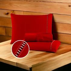 Jogo de cama lençol ponto palito casal queen 03 peças 400 fios - AMORA