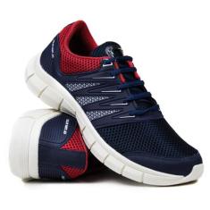 Tenis Academia Caminhada em Nylon Camurça Masculino - Ultra Flex, Azul