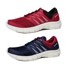 Kit 2 Pares Tenis Academia Unissex Caminhada em Nylon - Mr Light, Verm