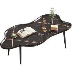 Mesa lateral de sofá requintada, mesa de centro pequena para sala de estar, sala de estar, mesa casual MDF absorvente em forma de flor, pernas de mesa fáceis, sala de escritório, mesa de chá (cor: A,