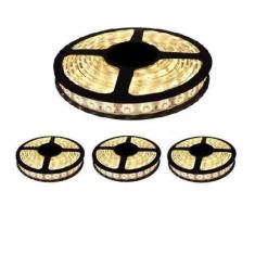 Kit 3 Fita Led Rolo 5m 5050 Branco Quente A Prova D'agua