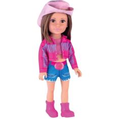 Boneca Divertida Country Style Com Chápeu E Botas 40 Cm
