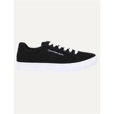 Tênis Calvin Klein Masculino Skate Lona Logo Preto-Masculino