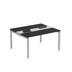 Mesa Plataforma Dupla com Pé de Aço para Coworking 140x120 Pdc14/12/2p Preto/Cinza