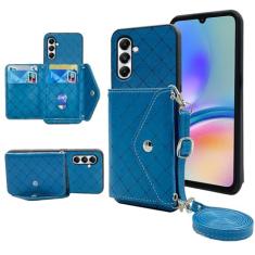 Furiet Capa carteira compatível com Samsung Galaxy A05s/A05 com alça de ombro transversal e suporte de couro para cartão de crédito, acessórios de celular, capa para celular para Ao5s Ao5 A 05s 05