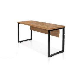 Mesa Suprema Individual 160cm Tampo de 4cm Noce/Preto