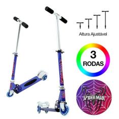 Patinete Scooter Marvel SpiderMan Infantil Azul de Alumínio - DM Radic