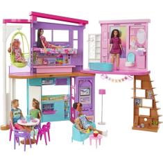 Boneca Barbie Nova Casa Malibu - Casa de Férias - 115CM de Comprimento - Dreamhouse - HCD50 - Mattel