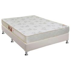 Cama Box Casal: Colchão Espuma D33 Castor Sleep Max Relax + Base CRC C