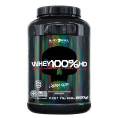 Whey 100% hd black skull - 900g (wpc, wpi e wph) - CAVEIRA PRETA, 900g