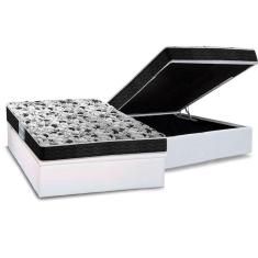 Cama Box Baú Casal: Colchão Espuma Probel D23 Prodormir Advanced + Base Crc Courano White(138x188)