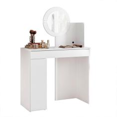 Penteadeira Camarim áurea 1 Porta E 1 Gaveta Branco - Móveis Albatroz Branco