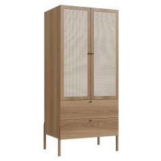 Guarda Roupa Solteiro Oslo 2 Portas 2 Gavetas MDP Mel Artesano Móveis