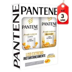 Kit C/03 Pantene Liso Shampoo + Condicionador 175ml