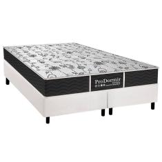 Cama Box Queen: Colchão Molas Probel Prolastic Sleep + Base CRC Courano White(158x198)