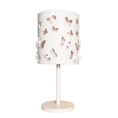 Abajur Infantil Borboletas Duplo Base Branca 20X41 - Branco