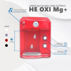 Purificador de  Agua Ozonizada Agua  Alcalina Ph 9,5 Ionizada Magnésio Top Life Cor Vermelho 220v