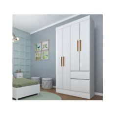 Guarda Roupa Oregon 4 Portas e 2 Gavetas Tcil Branco