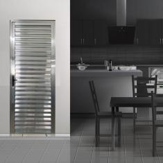 Porta Palheta de Alumínio 210 X 80cm Linha 25 Esquadrias Bergamo Abert