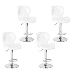 Conjunto 04 Banquetas Slim Material Ecológico Regulagem de Altura - Br